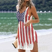 ајук.у костим за капење прикривање за жени денот на американската независност печатење капчиња плажа костим за капење прикривање