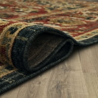 Мохавк Дома Борквајл ткаен украсен килим во затворен простор, црвен, 2 '3'