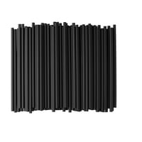 Хартија завиткана од црни џамбо пластични сламки, 250ct, 5,75in