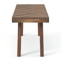 Мебел на Америка Паулета современа клупа за јадење дрво, лесен даб