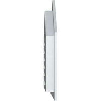 Ekena Millwork 32 W 30 H врв на врвот на теренот за проветрување: Функционален, PVC Gable Vent W 1 4 рамка за рамна трим