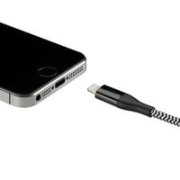 BlackWeb Молња до USB плетенка полиестер за полнење кабел 3 ', повеќе бои