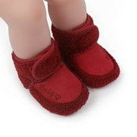Sngxgn Бебе Унисекс - Дете Пријатни Топли Чорапи Креветчето Чевли Бебешки Чизми, Црвена, Големина 3