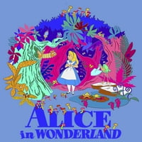 Алиса во Земјата На Чудата Алиса Во Шарени Страшни Шумски Перформанси Графичка Маичка Кралска Сина Хедер Голема