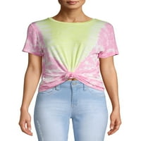 Без граници за врзана боја на јуниори предниот јазол маица