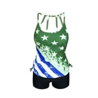 Бикини Со Висок Струк Ден На Независноста Одење Сплит Спортско Знаме Пливање Костими За Капење