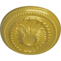 Екена мелница 1 2 W 1 2 H 7 8 P Saverne тавански медалјон, богато злато со рачно насликани