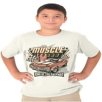 Мускул врзан крал на тркачкиот автомобил со екипаж маички момче девојче тинејџерски брендови брендови xs