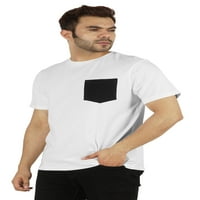 Inkmeso SolidCommoncomtable памук маица форми Класично-фит Краток ракав лесен кошула W Patchеб