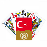 Турција Национално Знаме Азија Земја Кралската Флеш Покер Игра Картичка Игра