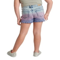 Правда девојки мини мама натопи боја тексас шорцеви, големини 6-14, тенок и плус