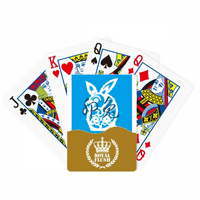 Нова Година На Зајаци Животно Кина Зодијак Кралската Флеш Покер Игра Со Карти