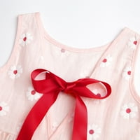 Пролетни Фустани За Девојки Печатено Здолниште Без Ракави Фустан За Дипломирање Розова 6М-9М