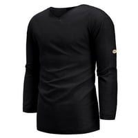 Машка плус големина Официјална редовна маичка со летни летни кошули со краток ракав црна 4XL