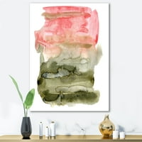 Црвено розово и зелено апстрактни облаци за сликање на платно уметничко печатење