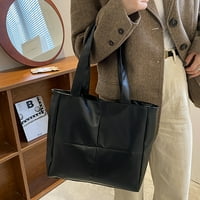 Памук залепена чанта дама решетка со цврста боја торба со голема рачка со голем капацитет