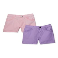 Деца од Garanimals Girls Mi & Match Ruffle Pocket Shorts, 2-пакувања, големини 4-10