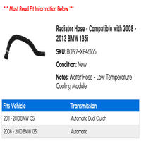 Црево за радијатор-Компатибилно со-БМВ 135и 2012