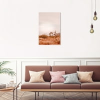 Wynwood Studio Canvas топла боја трева природа и пејзаж пустински пејзажи wallидни уметности платно печати кафеава светло сива