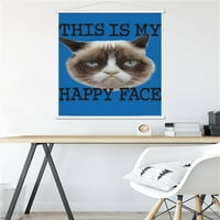 Пргав Ѕид Постер Мачка-Лице Со Магнетна Рамка, 22.375 34