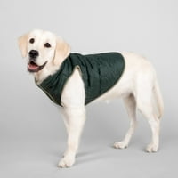 Облека за кучиња за домашни миленици, ватиран бомбардерски јаз од миленичиња, зелена, голема