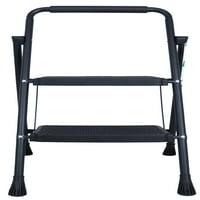 Единарска столче за преклопување со широк педал против лизгање, цврста челична скала од 330 фунти, 2-чекор