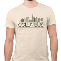 Skyline Columbus Ohio кошула уникатен 3x-голем природен