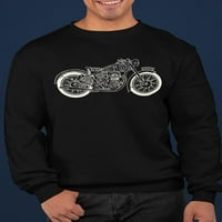 Дизајн на гроздобер мотоцикл. Мажи од џемпери -Имисија од Шутрсток, машки Х -Ларж