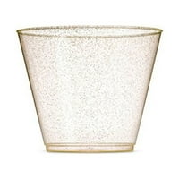 Сјај Пластични Чаши-Оз Јасно Пластични Чаши Старомодни Тамблери-Злато Сјајот Чаши За Еднократна Употреба Свадба Чаши Партија