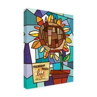 Трговска марка ликовна уметност „витраж сончоглед“ платно уметност од Холи Конгер