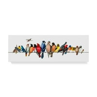 Трговска марка ликовна уметност животни платно wallидна уметност „Голема птици Менаџери Втори“ од Венди Расел
